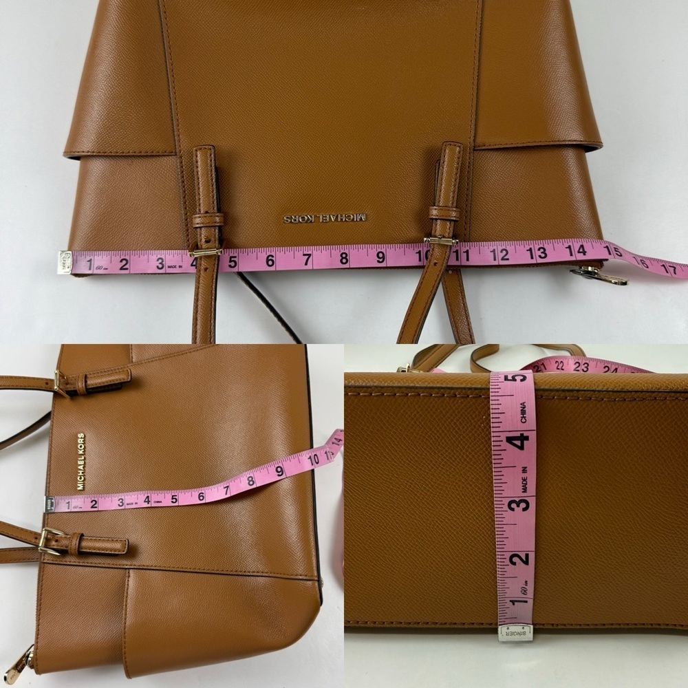 Michael Kors Purse Womens Large Brown Saffiano Leather Tote Bag - Picture 13 of 13